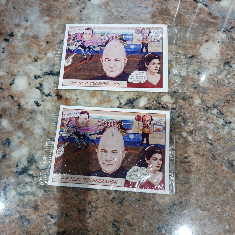 1993 SPOOFY TUNES BUTTHEDZ SEALED PROMO 3 CARD SET #P1 P2 P3 STAR TREK (2PKS.)